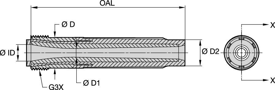 SLVE-P 50mm Series Blast Nozzles • Conventional Long Venturi • Silicon Carbide