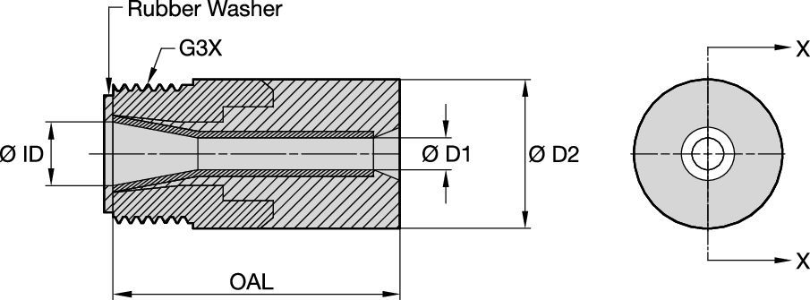 T122-P Series Blast Nozzles • Straight Bore • Tungsten Carbide