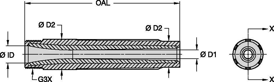 TLVE-AP Series Blast Nozzles • Conventional Long Venturi • Tungsten Carbide