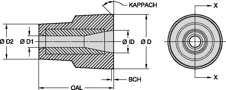 T106-FAP Series Blast Nozzles • Straight Bore • Tungsten Carbide