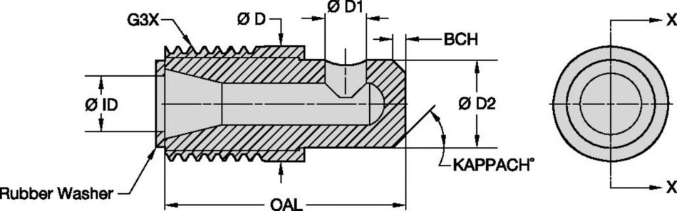 T290 Series Blast Nozzles • Angle Nozzles • Tungsten Carbide