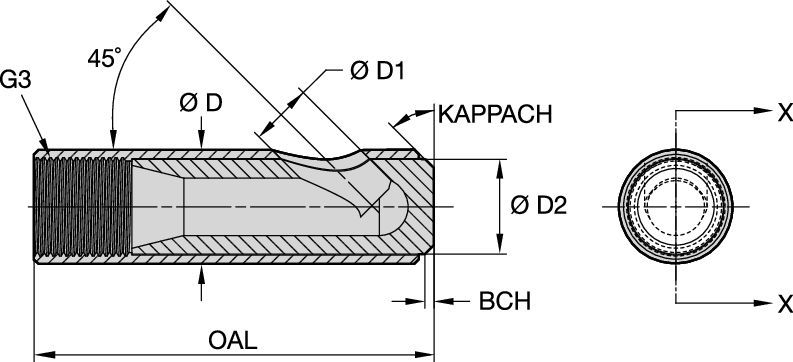 T144 Series Reverse Blast Nozzles • Angle Nozzles • Tungsten Carbide