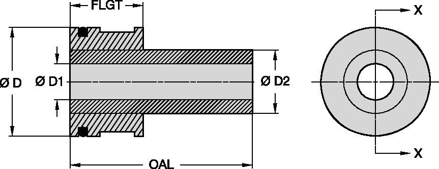 T130 Series Blast Nozzles • Straight Bore • Tungsten Carbide