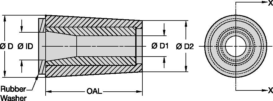 T109 Series Blast Nozzles • Straight Bore • Tungsten Carbide