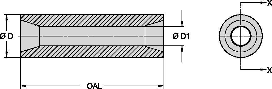 TL171 Series Blast Nozzles • Straight Bore • Tungsten Carbide