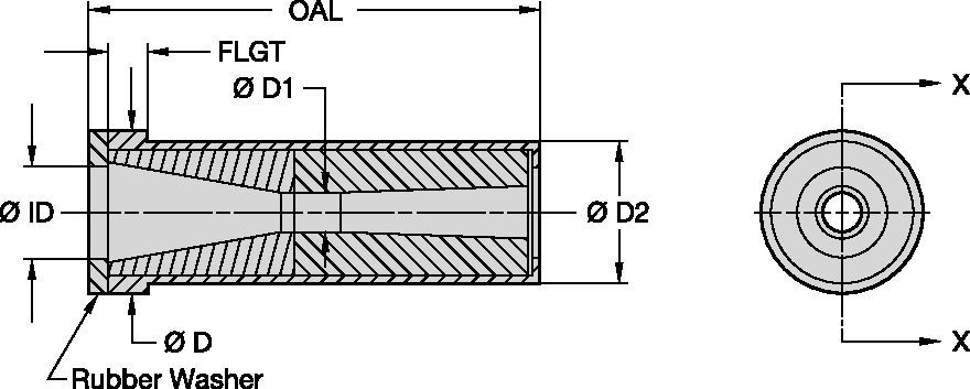 K Series Blast Nozzles • Medium Venturi • Boron Carbide