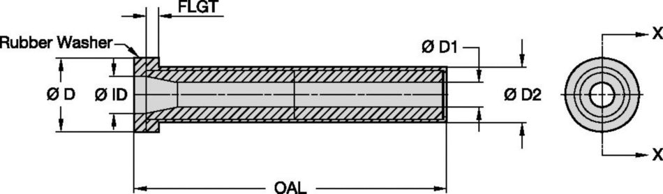 J Series Long Blast Nozzles • Straight Bore • Boron Carbide