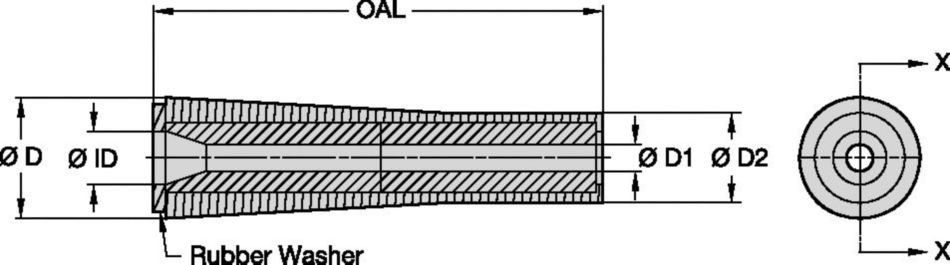 H Series Long Blast Nozzles • Straight Bore • Boron Carbide