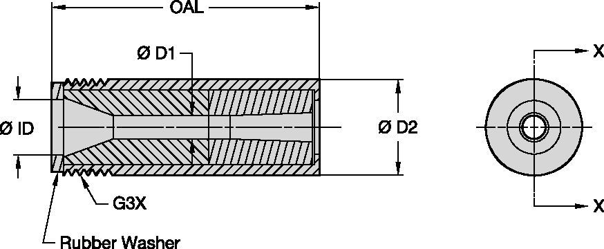 GV Series Blast Nozzles • Short Venturi • Boron Carbide