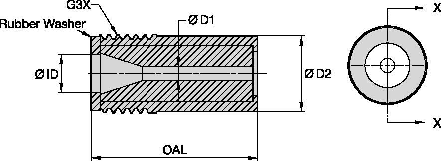 G Series Blast Nozzles • Straight Bore • Boron Carbide