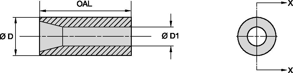 62 Series Blast Nozzles • Straight Bore • Boron Carbide