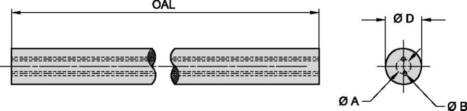 Straight Coolant Hole Rods • As Sintered • Metric