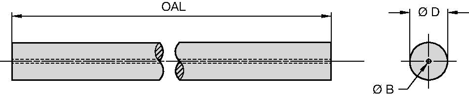 Straight Coolant Hole Rods • As Sintered • Metric