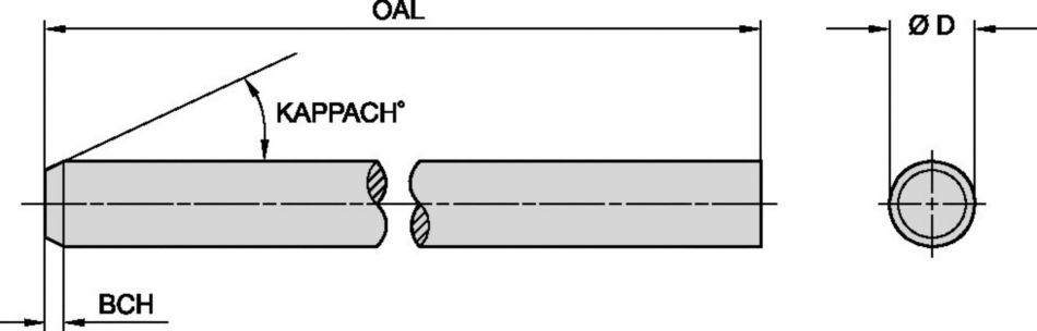 Solid Rods • Ground to h5 • w/ Chamfer • Metric