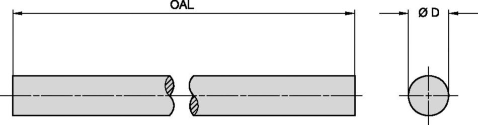 Solid Rods • As Sintered • Metric