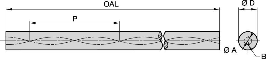 Helical Coolant Hole Rods • Ground to h6 • Metric