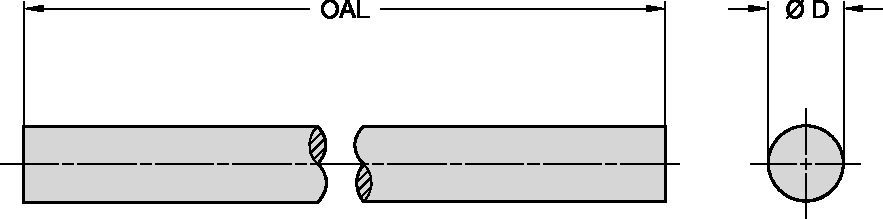 Solid Rods • As Sintered • Metric