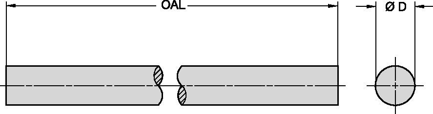 Solid Rods • As Sintered • Metric