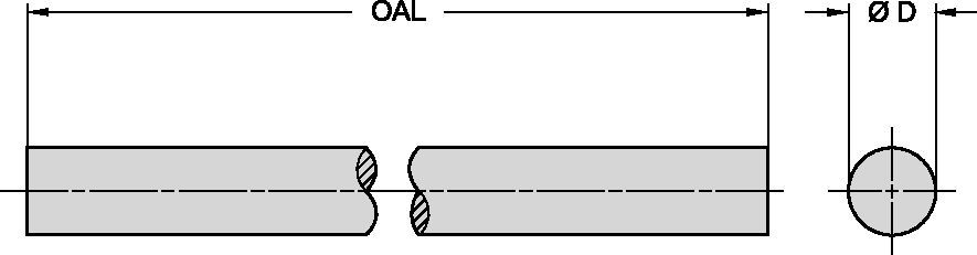 Solid Rods • As Sintered • Metric