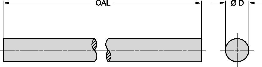 Solid Rods • As Sintered • Inch