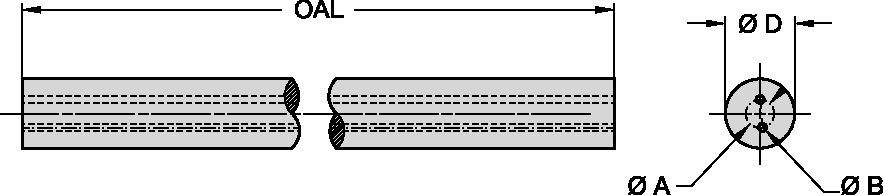Straight Coolant Hole Rods • As Sintered • Metric