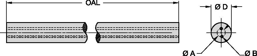 Straight Coolant Hole Rods • As Sintered • Metric