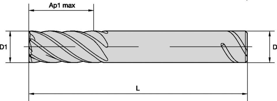 HARVI™ III - Square End - 6 Flutes - Safe-Lock™ Shank - Inch 7077531 - Kennametal