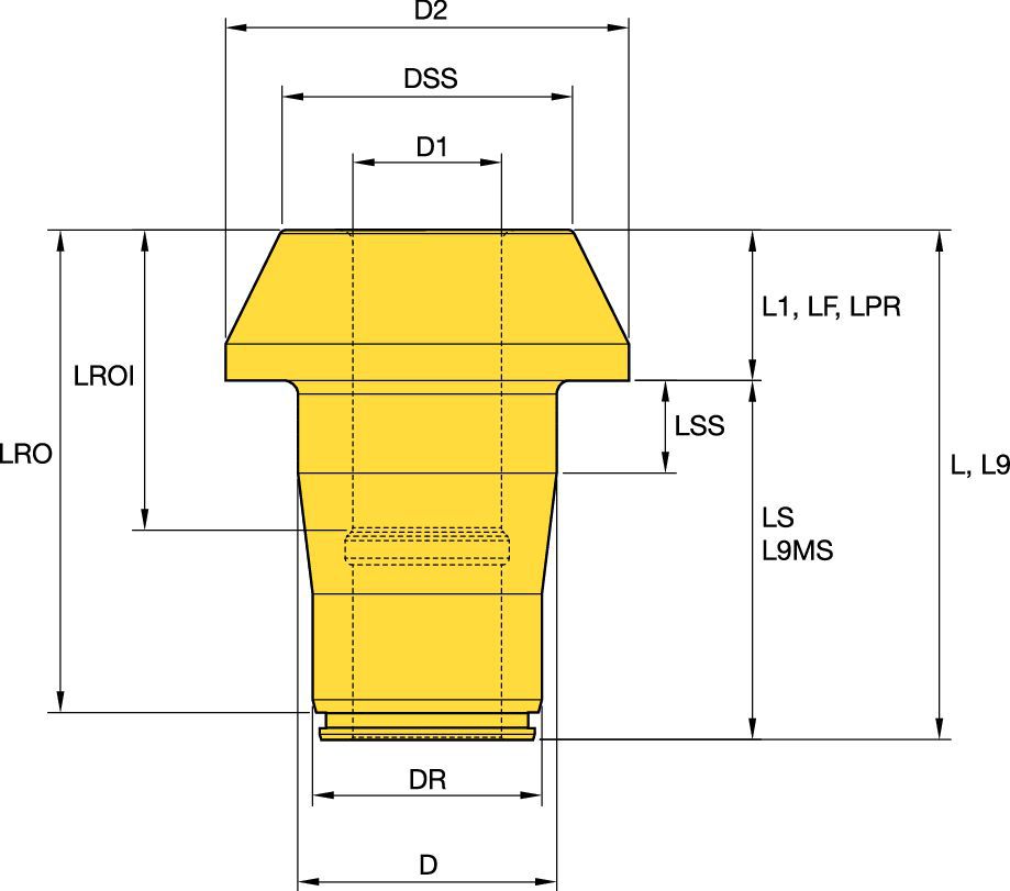 Steel Bushing 35mm Underground Mining - 6090829 - Kennametal