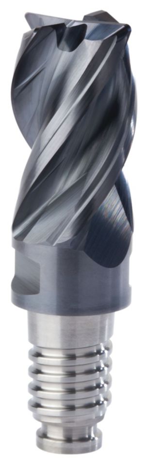 HARVI™ I TE Four Flute Modular End Mill for Roughing and Finishing Covering the Broadest Range of Applications and Materials