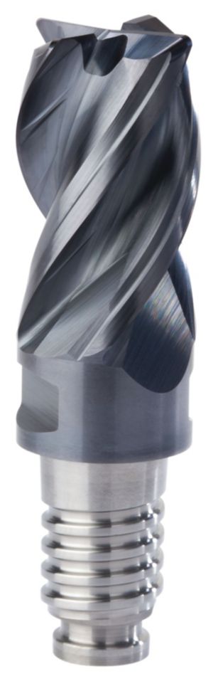 HARVI™ I TE Four Flute End Mill for Roughing and Finishing Covering the Broadest Range of Applications and Materials