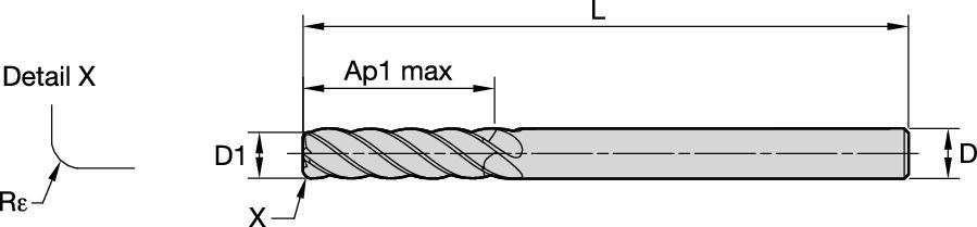 Versatile 5-Flute Solid Carbide End Mill