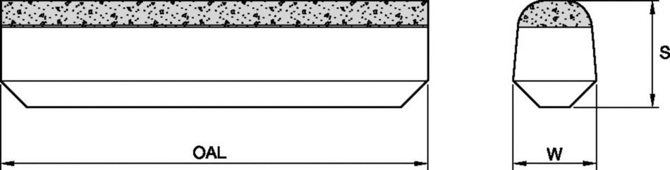 KenCast Tungsten Carbide & Steel Wear Protection • Grouser • 4 Weld Chamfers