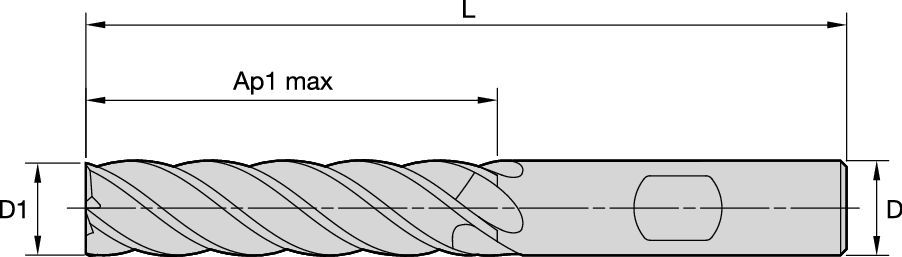 Versatile 5-Flute Solid Carbide End Mill