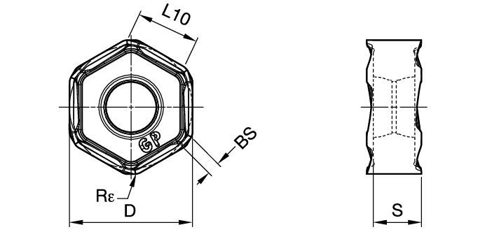 Dodeka Mini 45° Carbide Insert - HNGJ-GP - Medium Machining of Steels - Grade KTPK20 - 7033334 - Kennametal.com
