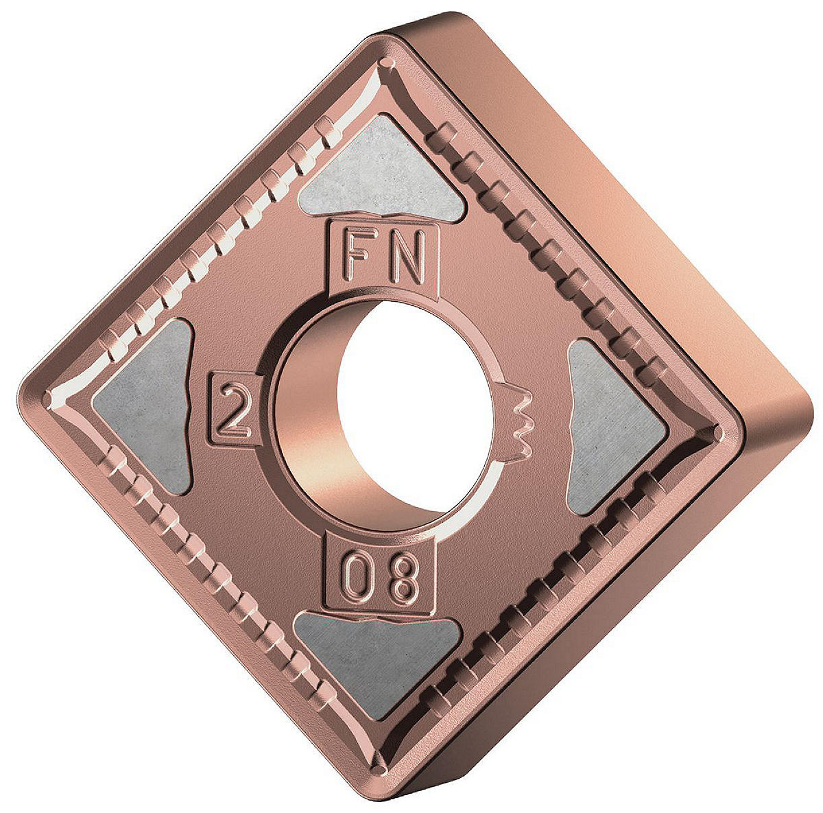 Inserto in metallo duro per tornitura ISO • Geometria negativa, finitura