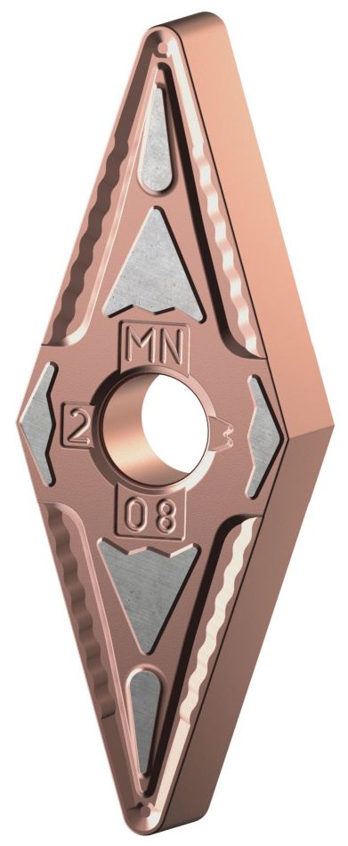Inserto in metallo duro per tornitura ISO • Geometria negativa, media asportazione