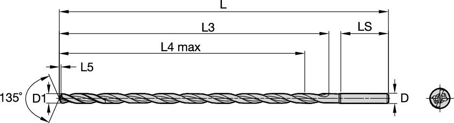 Solid Carbide Deep Hole Drill for Cast Iron and Steels