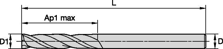 GOmill™ GP • Square End • 2 Flutes • Plain Shank • Inch