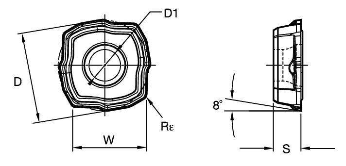 Drill Fix PRO™ - Carbide Insert - Inboard - PK Geometry 7034098 - Kennametal