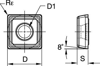 Drilling insert for Stainless Steel and Steel