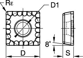 Drill Fix PRO™ - Carbide Insert - Outboard - LC Geometry 7034248 - Kennametal