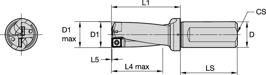 Drill Fix PRO™ - Drill Body - 2 x D - WB Shank - Metric 7030584 - Kennametal