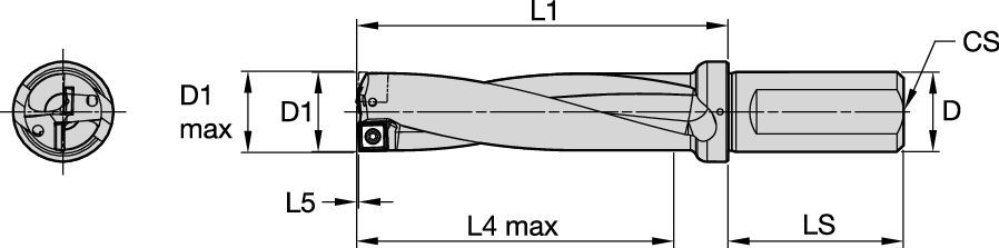 Drill Fix PRO™ • Drill Body • 4 x D • WB Shank • Inch