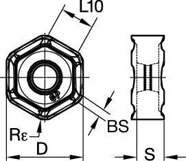 Face Milling Insert with Twelve Cutting Edges, Precision Ground