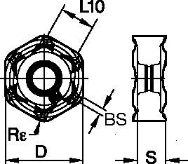 Face Milling Insert with Twelve Cutting Edges, Precision Ground