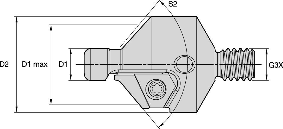 Cuerpo de herramienta para avellanado de orificios de sujeción de remaches de precisión pilotados