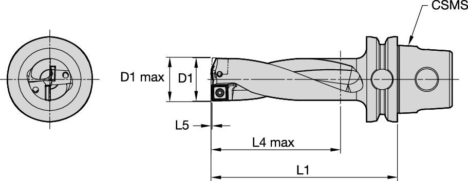 Drill Fix PRO™ - Drill Body - 3 x D - KM Shank - Inch 7031107 - Kennametal