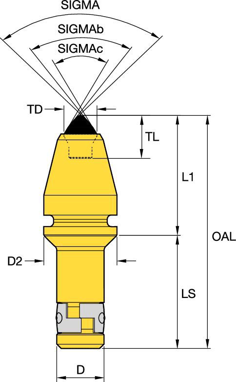 Small-Conical-FD Foundation Drilling - 5619993 - Kennametal