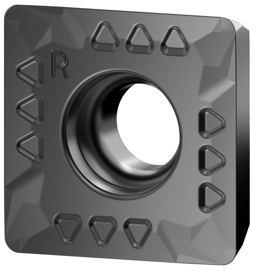 Shoulder and slot milling insert with four cutting edges.