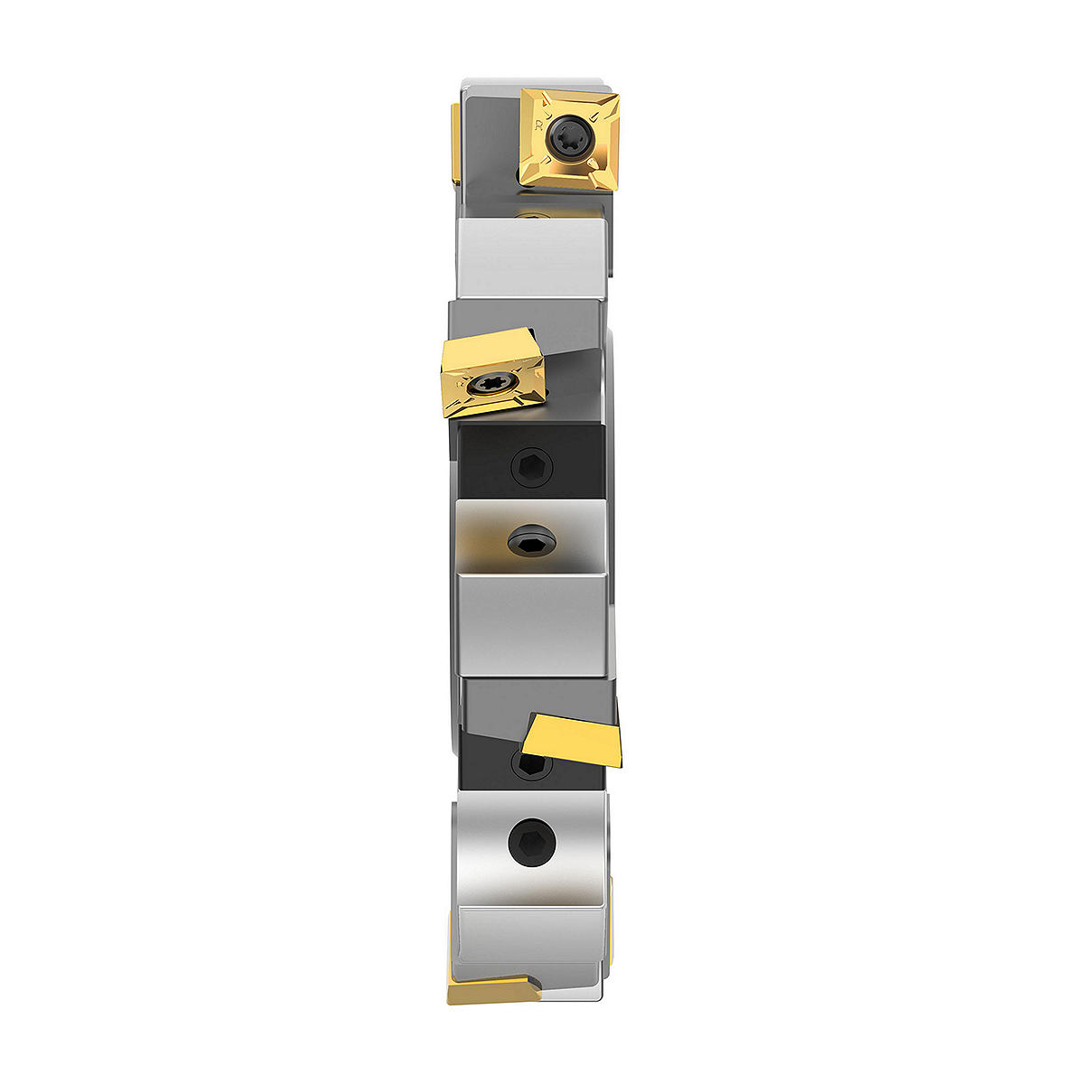Slot milling cutter for full slot milling in multiple materials